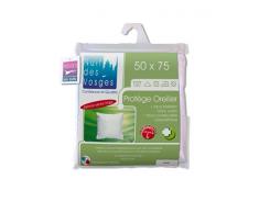 Nuit des Vosges 211632 Arnaud Protector de Almohada Impermeable, Algodón, Blanco, 50 x 75 cm