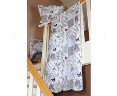 Lovely Casa P41250001 Champs - Juego de colcha y 2 fundas de almohada (poliéster, 240 x 220 cm), color beige