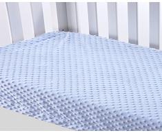 manta topos celeste para coche o minicuna 80x110cm