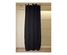 Soleil docre Cortina opaca con anillas integradas 140x240 cm ESPACE negra