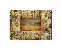 Use7 - Alfombra de Estilo Vintage, diseño de pirámide egipcia, Tela, 160cm x 122cm(5.3 x 4 Feet)