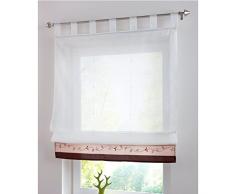 SIMPVALE 1 Pieza Cortina Romana - Ventana Cortina de Flores - Colgante Fácil y Ajustable - para Sala de Estar, Dormitorio y Cocina (café, Ancho 100cm/altura 155cm)