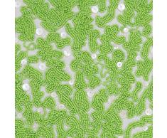 Blanco Cubierta De Almohadas, Con Cuentas Malas Hierbas Marinas Verdes Criaturas Del Mar Océano Y Tema De La Playa cojín cubre 35x35 cm, Sabana De Algodon Almohadas Fundas Para El Sofá-Deep Sea Weeds