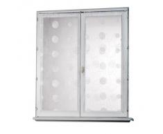Homemaison HM69812818 Blanc 80 x 160 cm - Persiana enrollable y estor, 100% poliéster de 80 x 160 cm, color gris y blanco