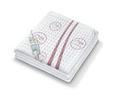 Beurer UB90 - Calientacamas individual (75 W, 80 x 150 cm, 2 zona sde calor, lavable a máquina), color blanco