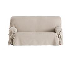 Eysa Constanza - Funda de sofa de lazos, 3 plazas, color lino