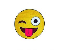 BigMouth Inc. – Toalla Playa Emoji Gigante – XXL Redonda Bano Alfombra