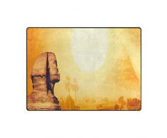 Use7 - Alfombra egipcia con diseño de pirámide de esfinge para Sala de Estar o Dormitorio, Tela, 203cm x 147.3cm(7 x 5 Feet)