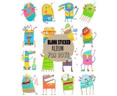 Blank Sticker Album For Boys: Blank Sticker Book for Boys Stickers Activities Book 8x10: Volume 13