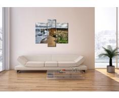 Cuadro sobre lienzo - 3 piezas - Impresión en lienzo - Ancho: 95cm, Altura: 80cm - Foto número 0141 - listo para colgar - en un marco - CB95x80-0141