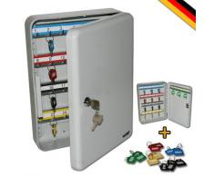 HMF 13035-07 Caja para llaves, 35 ganchos, 32 x 23 x 7,5 cm , gris