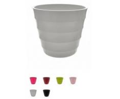 Calidad de canalé macetas de plástico, tinas, contenedores o recipientes en muchos tamaños y colores, plástico, blanco, 8.5cm (3.5inch)