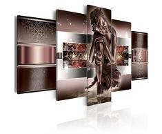 murando - Cuadro en Lienzo 200x100 cm Buda - Abstracto Impresión de 5 Piezas Material Tejido no Tejido Impresión Artística Imagen Gráfica Decoracion de Pared 020113-290