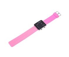 Fanuse Unisex De Mujer Reloj Hombre Silicona Digital Rojo LED Deportivo Binario Pulsera Color del Articulo:Rosa