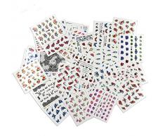 AIUIN 50 Piezas Pegatina de Uñas Francesas Guías de Clavar Tip Pegatinas Conjunto con Diferentes Formas para Uñas de Manicura,49.5*64MM