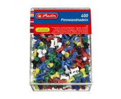 Herlitz Pinboard Tack - Paquete de 400 pinzas para tablones de mensajes, multicolor