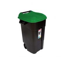 Tayg T-423031 Cubo Basura, negro/verde, 120 l