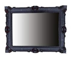 lnxp Espejo de pared Barroco Espejo Espejo en negro 90 x 70 cm Antiguo Barroco rococó Shabby Chic Renaissance juvenil estilo retro diseño con ornamentos verziehrungen prunk Completo de Lujo