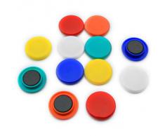 first4magnets F4M40-1 - Juego de imanes para pizarras magnéticas (12 unidades), colores surtidos