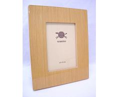 MARCO FOTOS PORTAFOTOS MADERA LACADO AMARILLO PEQUEÑO