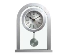 Acctim Bathgate Reloj de Chimenea con péndulo 200 x 165 x 50 mm, Color Plateado