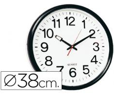 Q-Connect Reloj de Pared, Blanco, 34 cm de diámetro