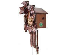 Reloj cucú 1 día de cuerda de Adolf Herr - 5 follajes, 3 pájaros AH 85/1