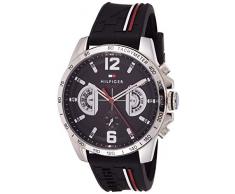 Tommy Hilfiger Reloj Multiesfera para Hombre de Cuarzo con Correa en Silicona 1791473