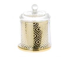 Campana de cristal tapándose una vela decorativa