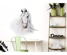 Little Deco Pared Tatuaje Cabeza de Caballo I (WxH) 30 x 36 cm I habitación de los niños del bebé Pegatinas Pared Carteles DL142