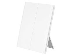 1pc Espejo de tres paneles plegable 8 LEDs luminoso espejo de maquillaje para mesa espejo cosmética regulable femmmes 3 colores blanco