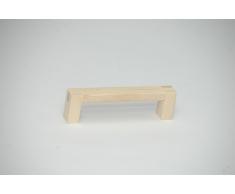 con distancia entre agujeros taladrados= 32 mm Tirador tirador de mueble tirador de armario madera real aliso natural