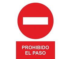 MovilCom® - Señal PROHIBIDO EL PASO PVC 0,7mm 210X300mm Señal prohibición (ref.RD40017)