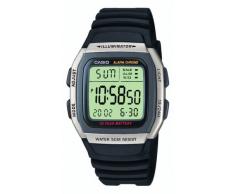 CASIO W-96H-1AVES - Reloj de caballero de cuarzo, correa de caucho color negro
