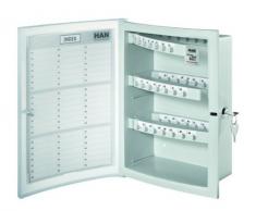 Han 4023-11 - Caja para llaves (con cerradura, capacidad para 63 juegos de llaves, 260 x 118 x 340 mm), color gris