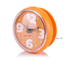 FTVOGUE 3 Colores Mini Impermeable Ventosa Pared Ventana Espejo baño Ducha Reloj de baño Accesorios