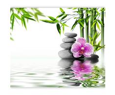 murando Fotomurales Spa 350x256 cm XXL Papel pintado tejido no tejido Decoración de Pared decorativos Murales moderna Diseno Fotográfico Orquidea Bambu Piedras Zen p-B-0034-a-a
