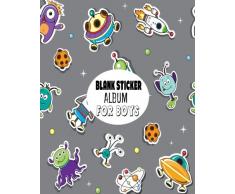 Blank Sticker Album For Boys: Blank Sticker Book for Boys Stickers Activities Book 8x10: Volume 19