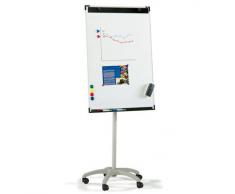 Pizarra blanca lacada de caballete magnética Faibo 70x105cm