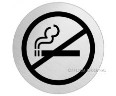 OFFORM Señal pictograma en acero inox Ø 130 mm No.6958 "Prohibido fumar"