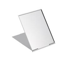 Spaufu - Espejo de bolsillo plegable portátil pequeño ultradelgado plegable compacto para maquillaje, afeitado bolso de mano, camping, viajes, accesorio diario, color al azar