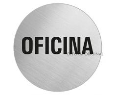 OFFORM Señal Pictograma en Acero INOX Ø 100mm Oficina No. 7741