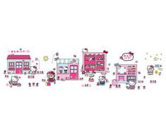 Hello Kitty - Pegatina para pared, diseño de Tell a Story with Me, color rosa