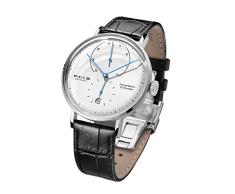FEICE Reloj Automático para Hombre Reloj Bauhaus Reloj Mecánico Acero Inoxidable Espejo Arqueado Reloj Analógico de Moda Unisex -FM202 Ø42mm