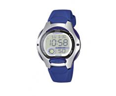 Casio CASIO Collection - Reloj digital unisex de cuarzo con correa de resina azul (cronómetro, alarma, luz) - sumergible a 50 metros