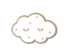 Mallalah Decoración de pared para la habitación del bebé Dormitorio infantil Decoración de espejo Conejito Nube Espejos de pared (conejo)