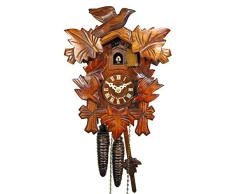 Reloj De Cuco en la selva negra/Negro Bosque de reloj (Original, certificado), de 1 de día de, Mecánico, 5 hojas de hojas, 3 pájaros, kukus Reloj, kukuks Reloj, kuckuks Reloj (Bonito regalo de Navidad)