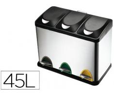 PAPELERA CONTENEDOR METALICO CON TAPA Y PEDAL