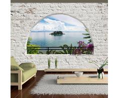 Fotomural 500x280 cm - 3 tres colores a elegir - Top - Papel tejido-no tejido. Fotomurales - Papel pintado - Ladrillo Beton Naturaleza Paisaje Muro Mar c-C-0023-a-c