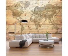 murando - Fotomural 350x245 cm - Papel tejido-no tejido - Fotomurales - Papel pintado - Mapamundi Carte marron k-a-0218-a-a